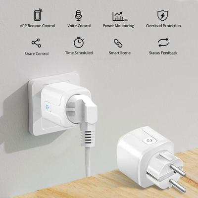 Wifi Smart Socket 20a Ewelink Eu Plug Smart App Voice Control Timing Outlet With Power Monitorin For Alexa Google Home Yandex