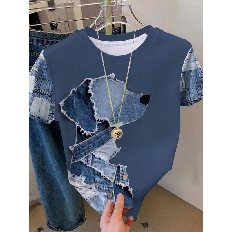 2025 Mens/Womens Comfortable Round Neck Short Sleeve T-Shirt With 3D Digital Print Urban Casual Style