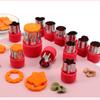 12Pcs/Set Rice Vegetable Fruit Cutter Mold Flowers Cartoon Stainless Steel Cake Cookie Biscuit Cutting Shape Tools
