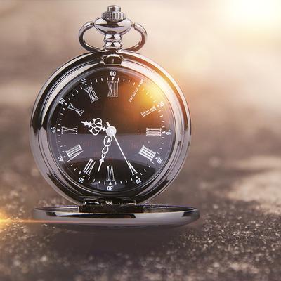 Retro kapesní hodinky Quartz s dvojitým displejem