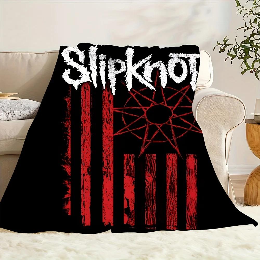 Slipknot Band Red Stripe Throw Blanket - Stain & Tear Resistant, All-Season, Machine Washable - For Bedroom, Sofa, Camping