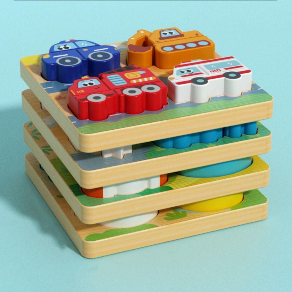 Cognitive 3D Animal Puzzles Toys 4-in-1 Shape Matching Game  Thinking Training