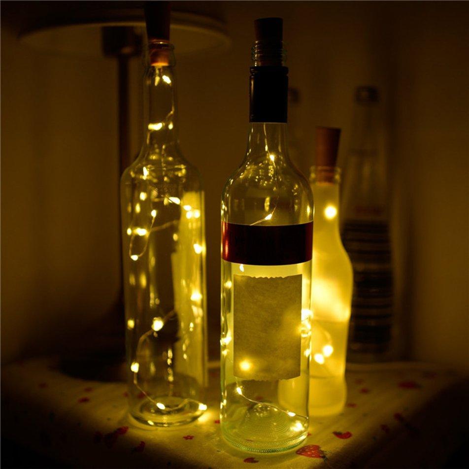 Cosme Battery Powered Wine Bottle Stopper Lamp LED String LED Yard