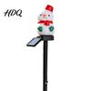 Holiday Landscaping for Entrances Christmas Solar Stake Lights Santa Snowman Tree Figurine Lawn Automatic Powered Path Lights Waterproof Warm