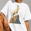 Mountain Goat Shirt, Retro Screenprint Graphic Tee, Comfort Colors Cotton