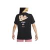 Nike Casual Round Neck Printed Short Sleeve T-Shirt Women Tops Black FD2550-010