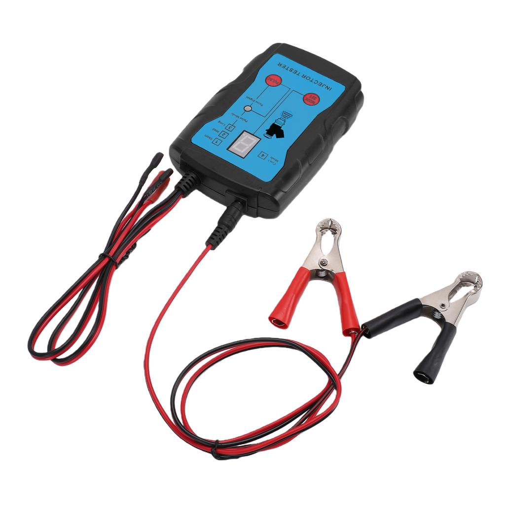 Automotive Fuel Injector Tester Cleaning Tool Kit 2 in 1 Function 8 Adapters and 8 Pulse Modes DIY Tool 4 Wire Dual