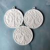 Keychain Resin Mold Life Tree Keyring Silicone Molds Epoxy Resin Casting Mold Pendant Mould with Hole for Jewelry Making