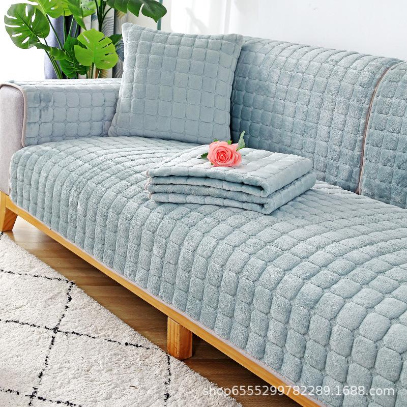 Super Soft Modern Quilted Plush Sofa Cover - Pet Friendly, Machine Washable, Living Room, Bedroom, Office Decoration, Combination Sofa Cover