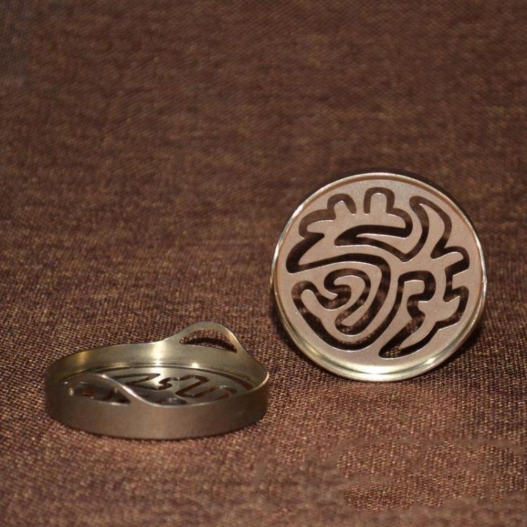 

6.0cm Pure Copper Binaear Incense Seal DIY Household Hit Tuo Hit Seal Incense Burner Incense Printing Incense Mold Incense Tool