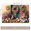 1 Easter Egg and Rabbit Decorated Polyester Background Cloth, Suitable for Family Parties, Weddings and Birthdays