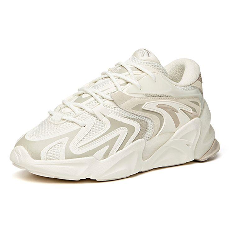 Anta Pulse Non-Slip Wear-Resistant Low-Top Dad Shoes Men Sneaker Ivory-White 912048851-4