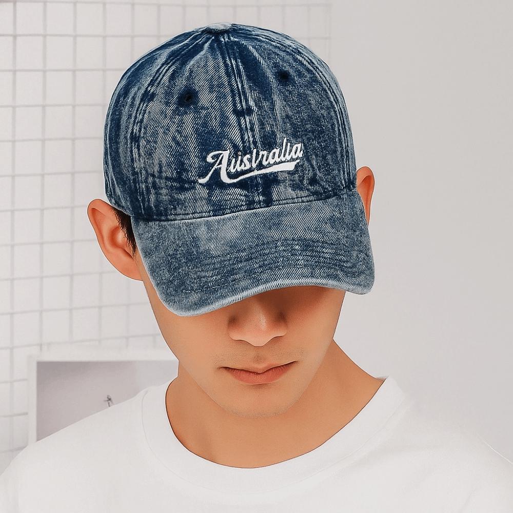 Wide Brim Denim Baseball Cap Korean Style Casual Duckbill Hat Letter Embroidery Peaked Cap Women