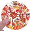 63 Festive New Year Graffiti Stickers for Skateboard, Notebook, and Water Cup Decor