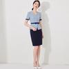 2024 Blue Two-Piece Style Dress: Women's Professional Fashion for Workplace Commute