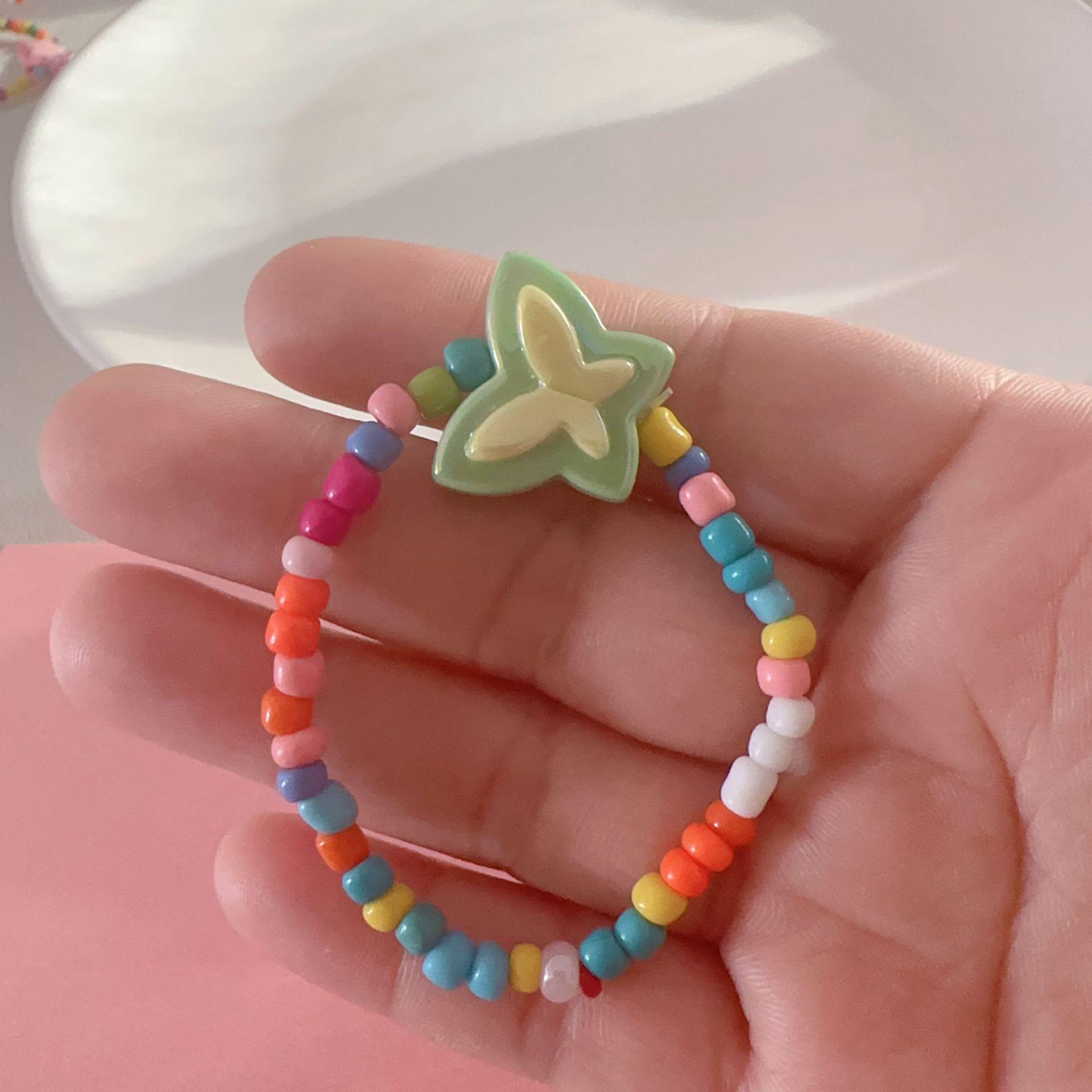 

Красочный браслет из бисера с изображением принцессы из мультфильма для детей - милый, креативный дизайн конфет