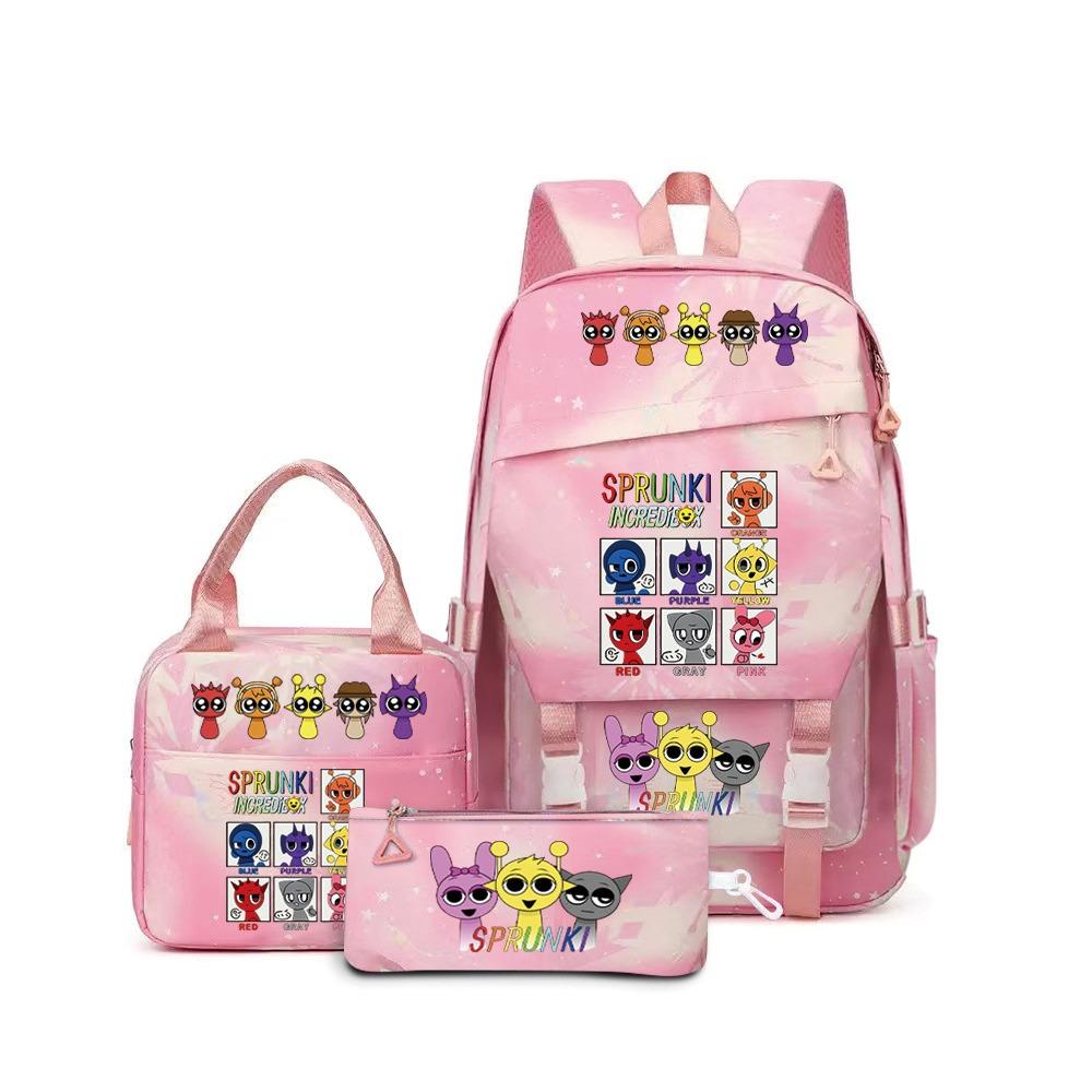 Rhythm Box Music Game Backpack Student Children Cute School Bag Three-piece Lunch