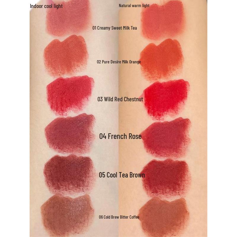 Yishiting Lip Love Moisturizing Matte Lipstick - High Pigment in Berry, Burgundy, Orange, Pink