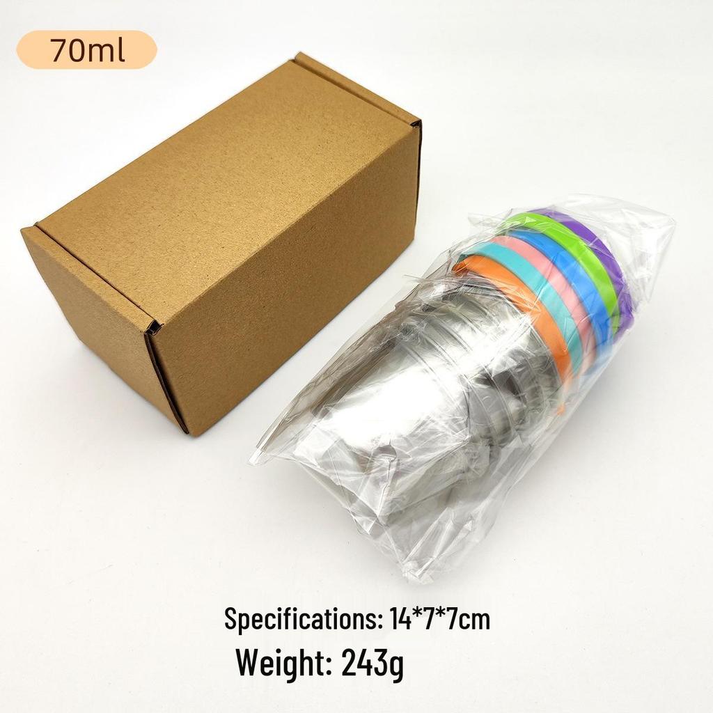 304 Stainless Steel Sauce Container with Silicone Lid, Sealed, for Outdoor Use and Seasoning.