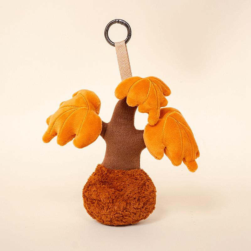 Elephant Skin Rabbit Plush Keychain: Cute Insect and Plant Series with Caterpillar and Bee Figures
