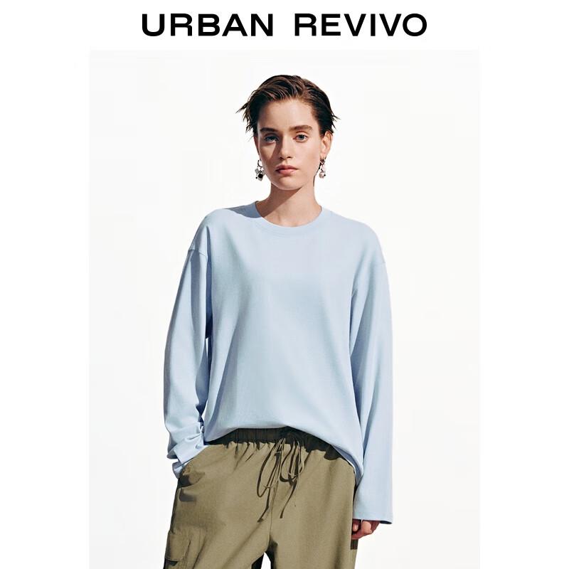 UR 2025 Women s Casual Round Neck T-Shirt M светло-синий