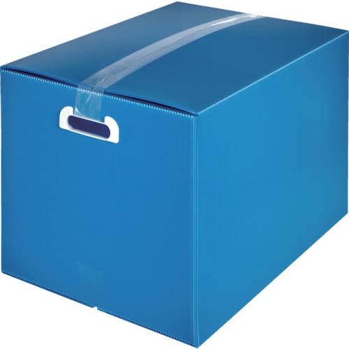 TRUSCO Cardboard Plastic Cases, Set of 5, A3 Size, with Handle Holes, Blue, TDP-A3-5B