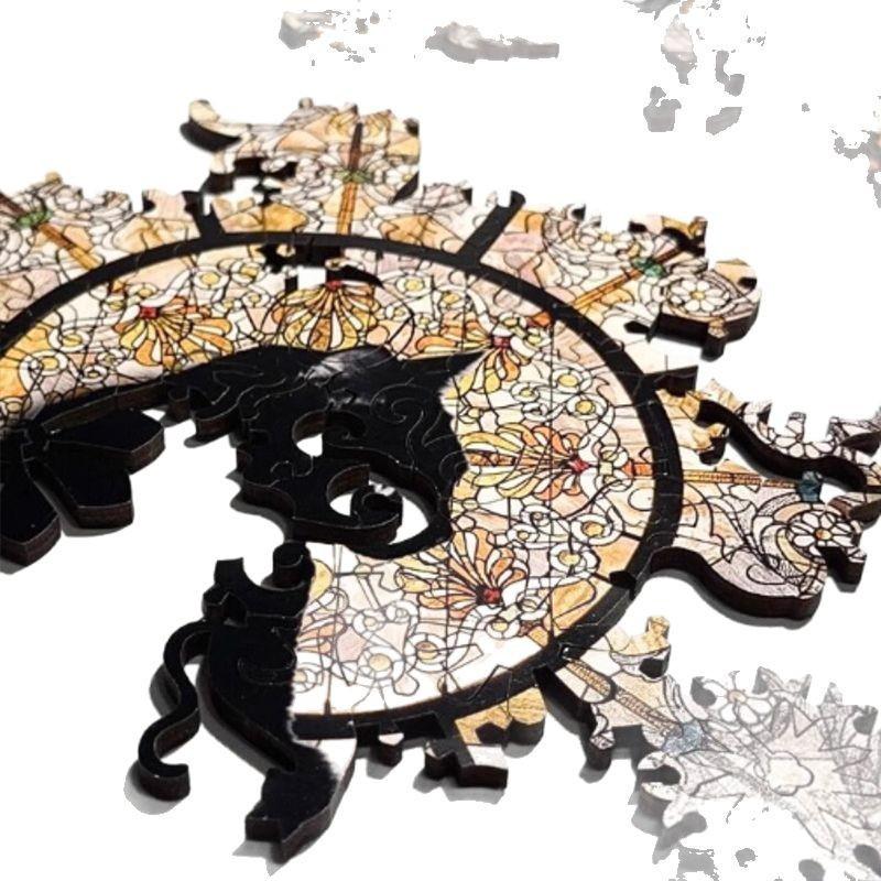 Yüksek Kaliteli Düzensiz Ahşap Kedi Yapboz - Doğum Günleri ve Sevgililer Günü için Sevimli Hediye