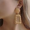 New Korean Heart Statement Drop Earrings  for Women Fashion Vintage Geometric Acrylic Dangle Hanging Earring Jewelry ear stu