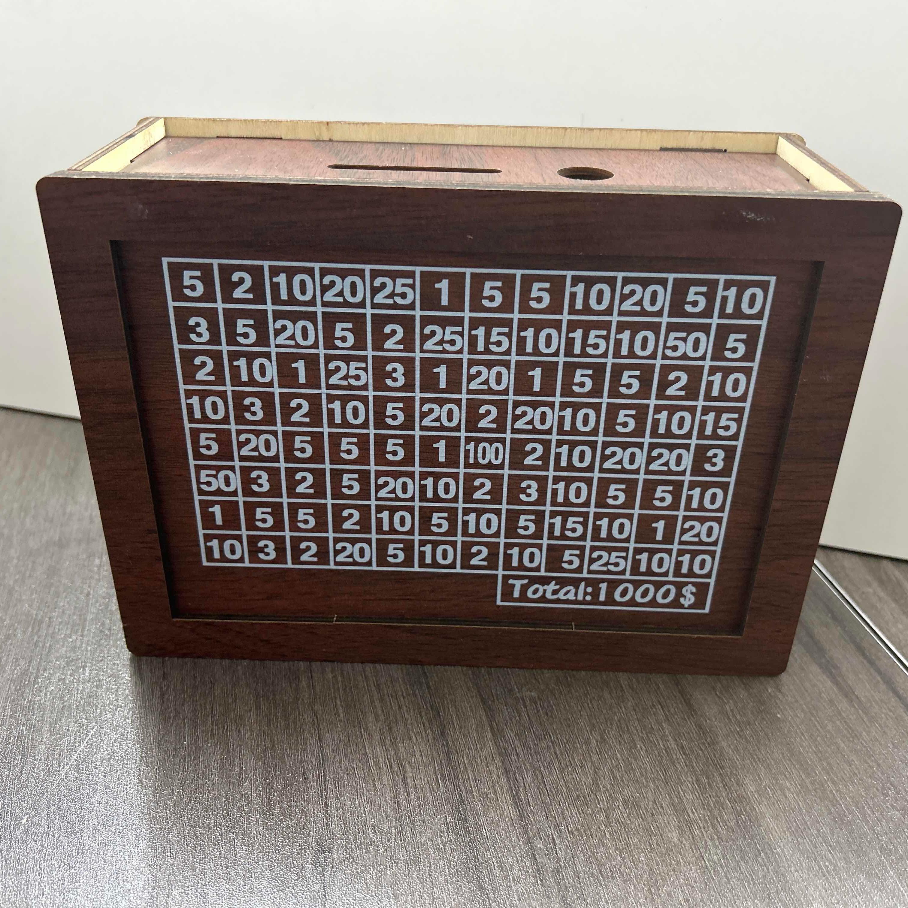 

Деревянная копилка евро, долларов США одноразовая декоративная натуральная деревянная копилка ручной работы со счетчиком денег копилка