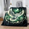 1 leichte Flanelldecke mit Adlermotiv, bequeme und warme Decke, für Camping, Sofa, Bett, Couch, Büro, für alle Jahreszeiten