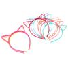 Frcolor Cat Ear Headbands, Plastic Hairbands, Hair Clips for Kids, Costume Hair Ornaments, for Parties, 10-Piece Set (Mixed Colors)
