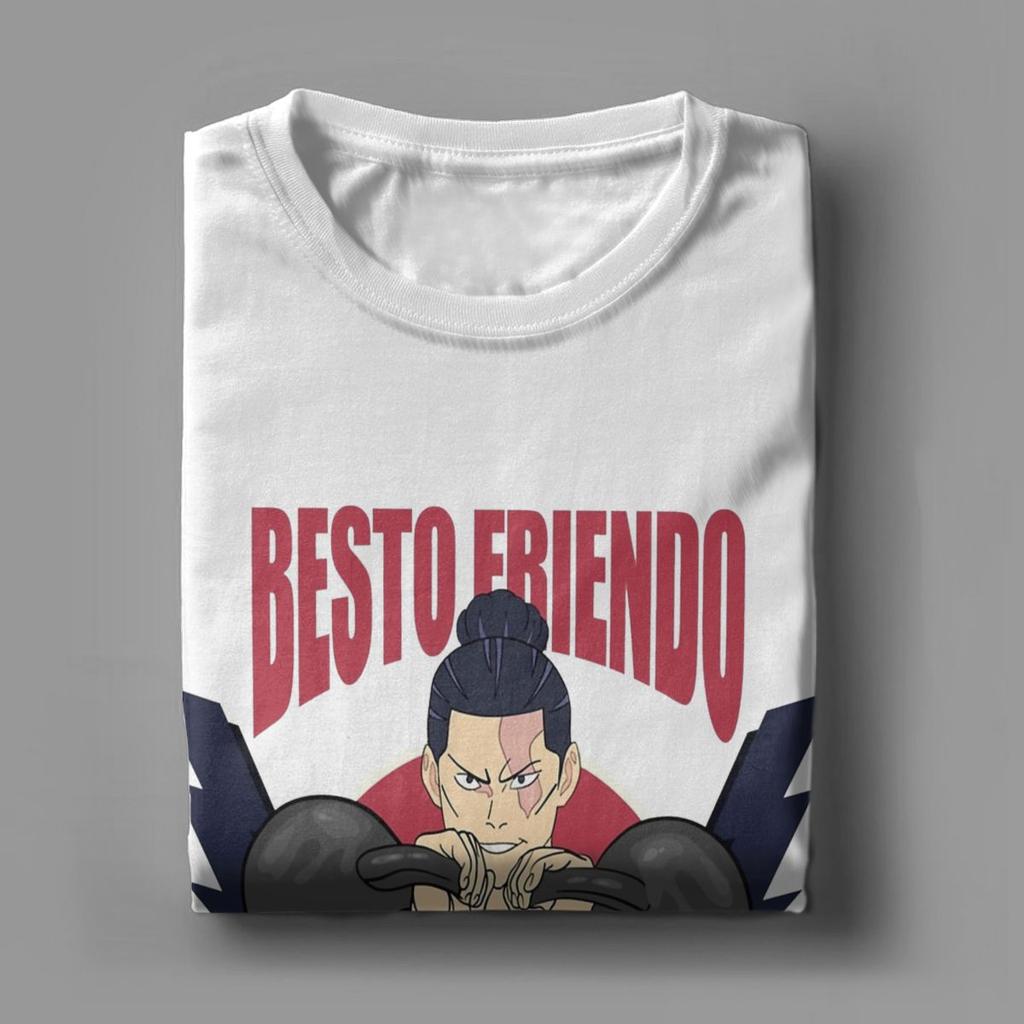 Męskie Koszulki Besto Friendo Siłownia JJK Todo Nowość Bawełniana Koszulka Krótki Rękaw Anime Koszulki Okrągły Dekolt Topy Duży Rozmiar