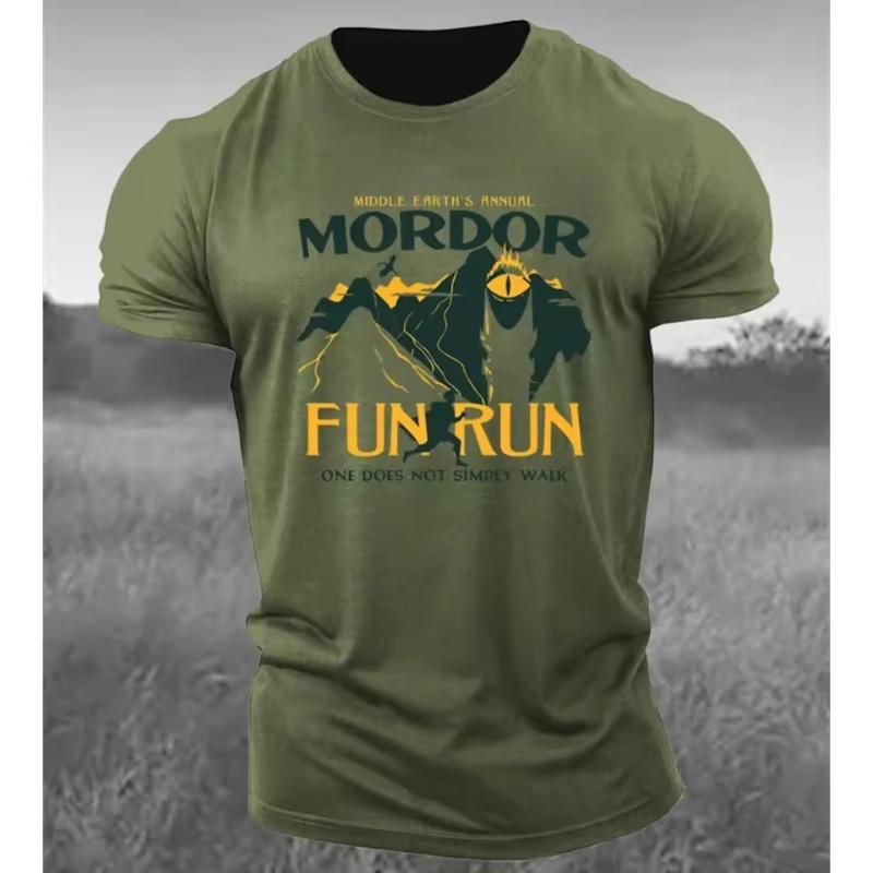 T-Shirt Uomo Modello Montagna Stampa 3D T-Shirt da Uomo Camicia Larga Moda Taglia Grande Top Magliette Sportive Abbigliamento Casual da Strada