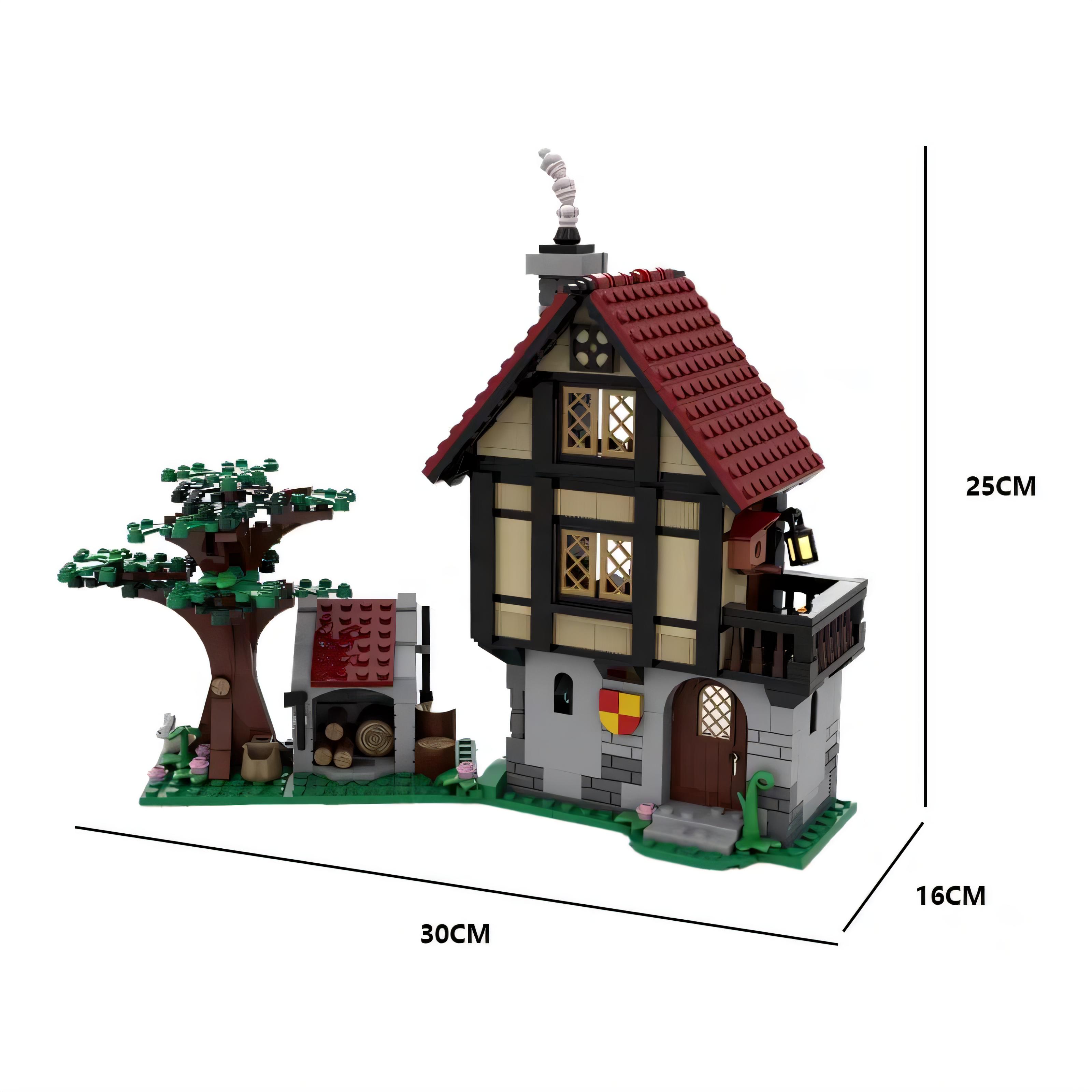 

Нетоксичный Moc Средневековый Маленький Дом Частицы Интеллектуальная Сборка Строительные Блоки Игрушка Маятник С Печатными Компонентами PDF drawings