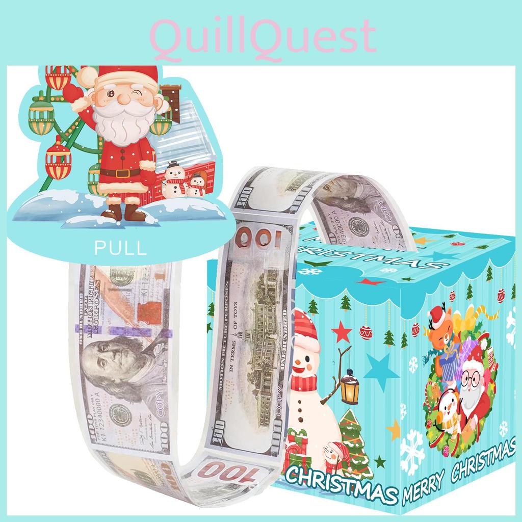 Blue Santa Snowman Claus Pattern Gift Box Christmas Decoration Atmosphere Prop