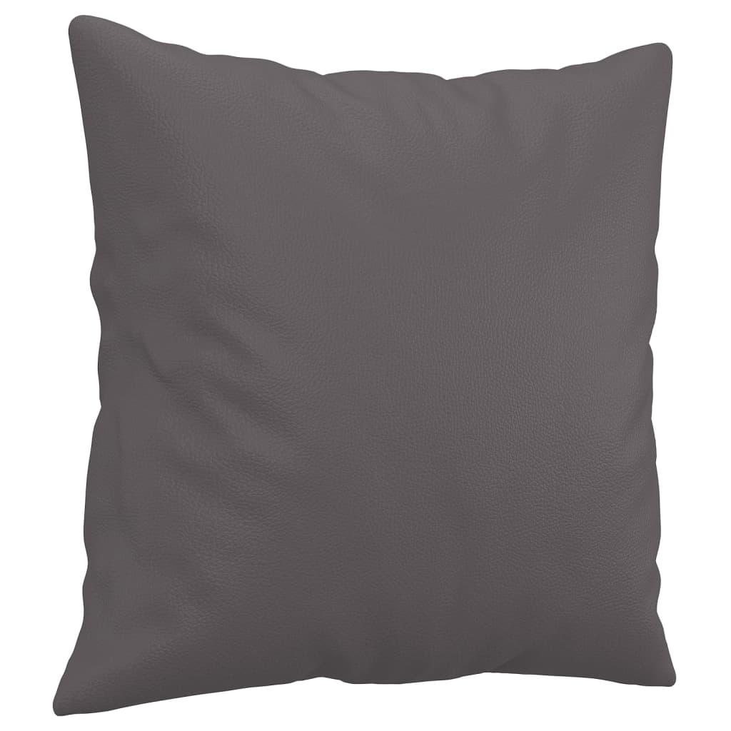 Vidaxl 2-Osobowa Sofa Z Poduszkami, Szara, 140 Cm, Sztuczna Skóra
