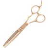 DEEDS GTZ630CCT Pink Gold Titanium Thinning Thinning Scissors with 30 Blades Thinning Professional Haircut Scissors, 3-Stage Teeth, 3-Stage (Approx.