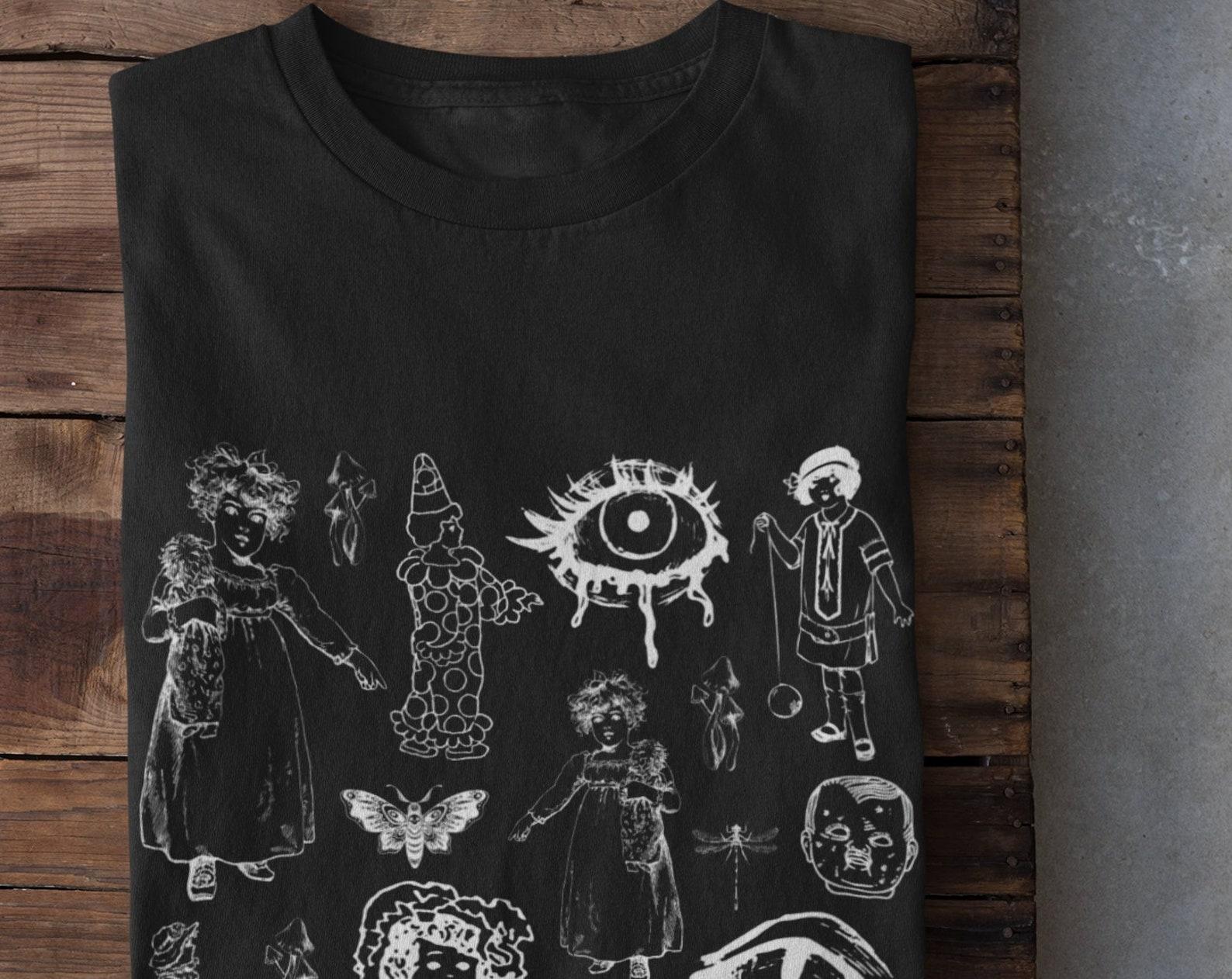 Horror T Shirt,Dark Kidcore,Grunge Clothing,Goth Clothing,Witchy,Edgy Clothing,Taxidermy,Dark Clowncore,Kidcore Tshirt,Mall Goth,Trad Goth S
