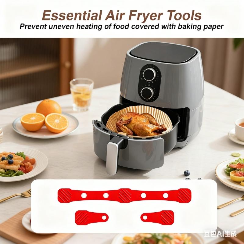 Portable Silicone Magnet Holder for Air Fryers Baking Paper Fixing Magnetic Clip Heat Proof for Cooking Enthusiasts