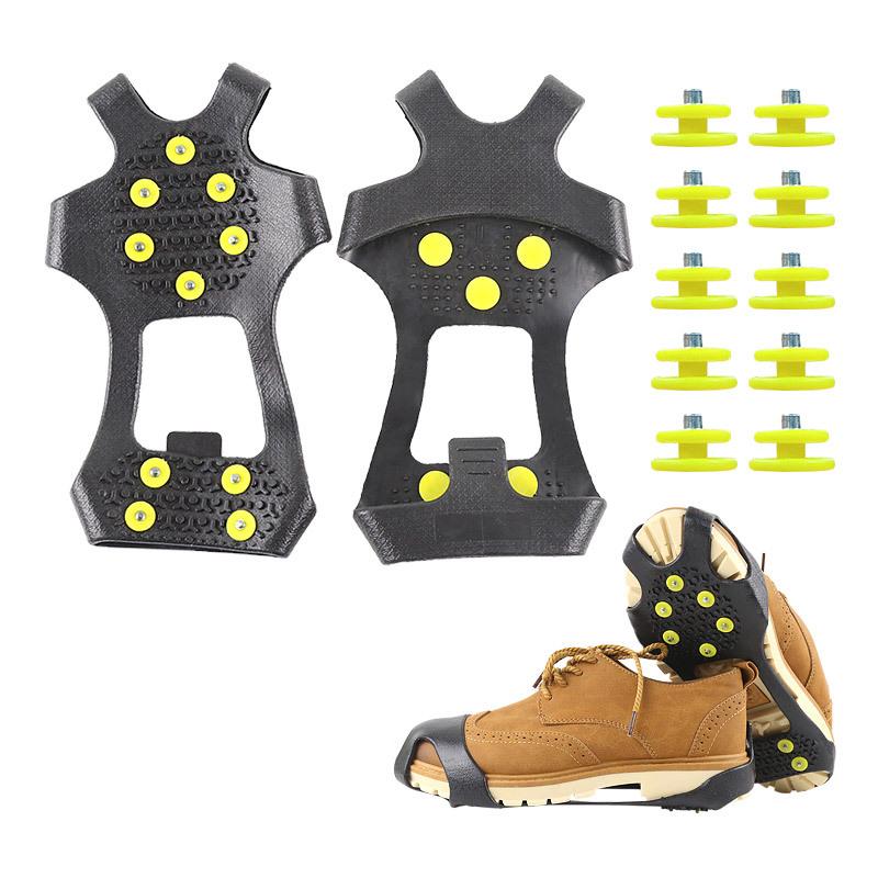 Outdoor 10-tooth Crampon Non-slip Shoe Cover Climbing Travel Ice and Snow Ground Adventure Shoe Cover