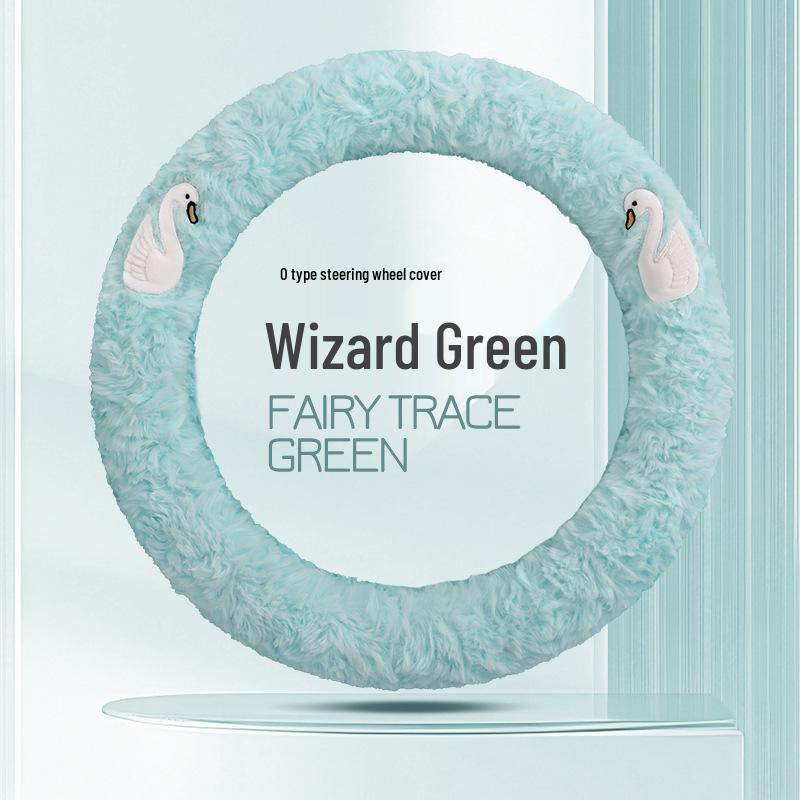 Winter Warm Plush Steering Wheel Cover - Non-slip, Anti-freeze, Universal Hand Warmer for Cars.