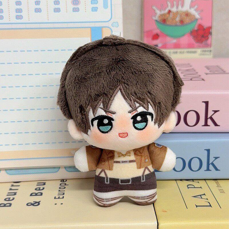 Anime Attack On Titan Levi 10Cm Soft Plush Backpack Charm Cartoon Stuffed Doll Keychain Pendant Gift For Anime Fans