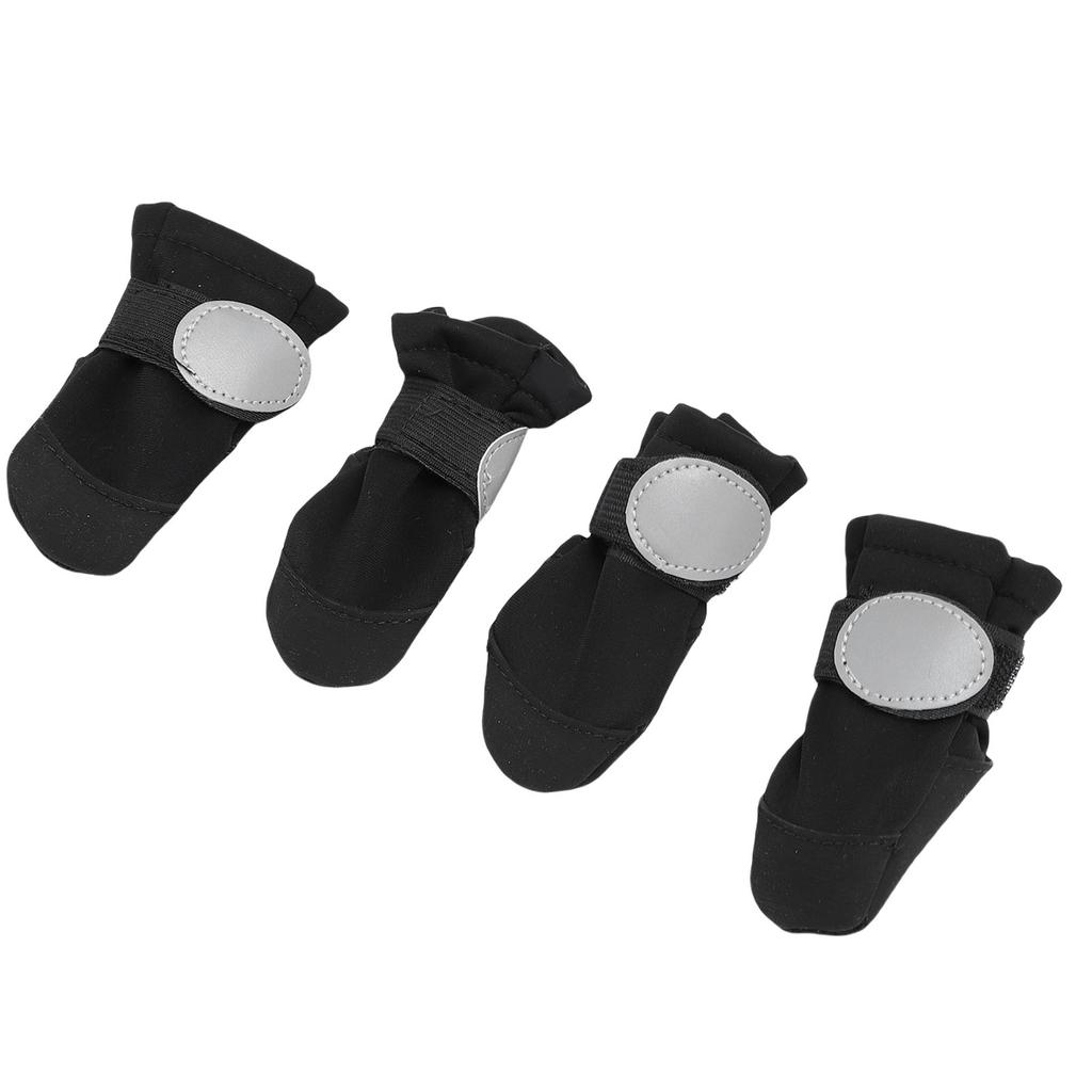 Dog Shoes Waterproofing Rubber Dog Booties Paws Protectors with Reflective Strip for Outdoor Walking