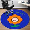 1pc Flower Pig Office Round Area Rug, Indoor Mat Suitable For Office, Under Office Chairs Bedroom Living Room Home Decor, Room Deco