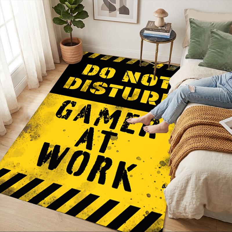Gamer Alert Living Room Nonslip Area Rug Soft Carpet For Bedroom Game Playroom Sofa Office Home Decor Doormat Christmas Gift C9302430