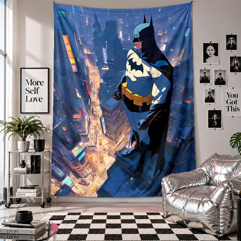 Wall TapestryBatman Art Hanging Cloth Decorative Background Cover for Room Decoration