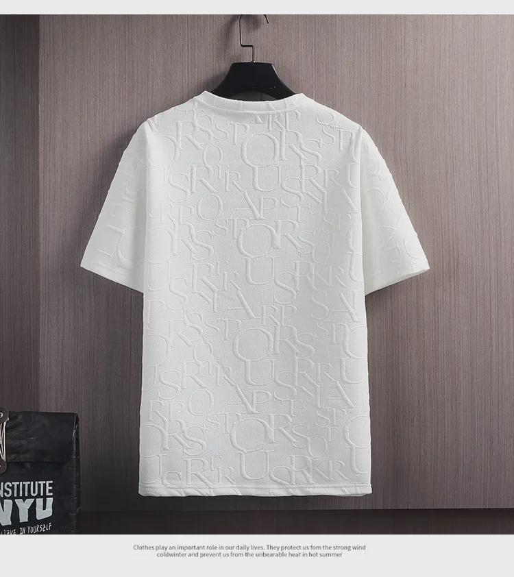 2024 Summer Men's Casual Two-Piece Sports Set: Ice Silk T-Shirt & Thin Shorts