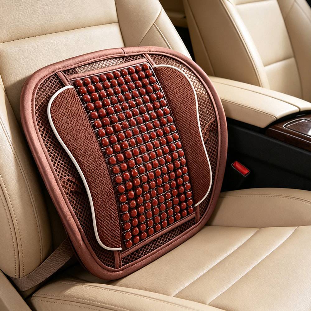Lendenwirbelstütze Auto Lendenkissen Holzperlen Stütze Taillenpolster Autositz Lendenkissen Zuhause