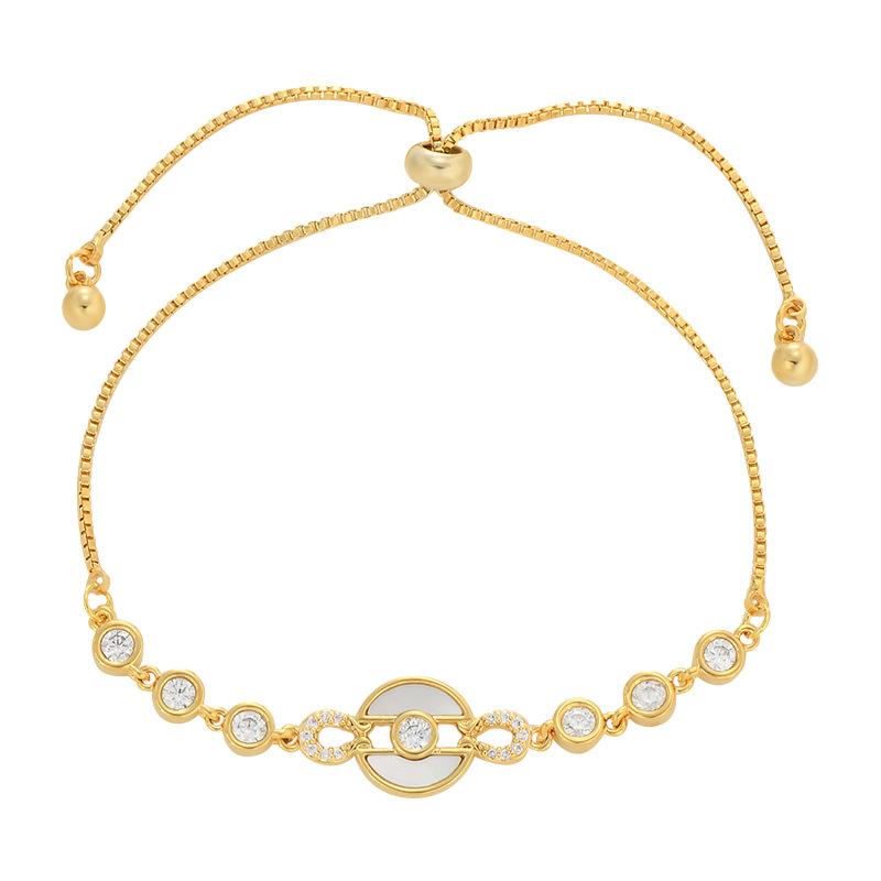 Adjustable Pull-out Bracelet Korean Fashion Design Moon Stylish Women's Chain Bangle Perfect Gift for 2026 Summer Accessories