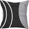 Modern Black and White Geometric Pattern Pillow Covers ,,sofa and Chair Cushion Covers, Home Bedroom Room Decoration